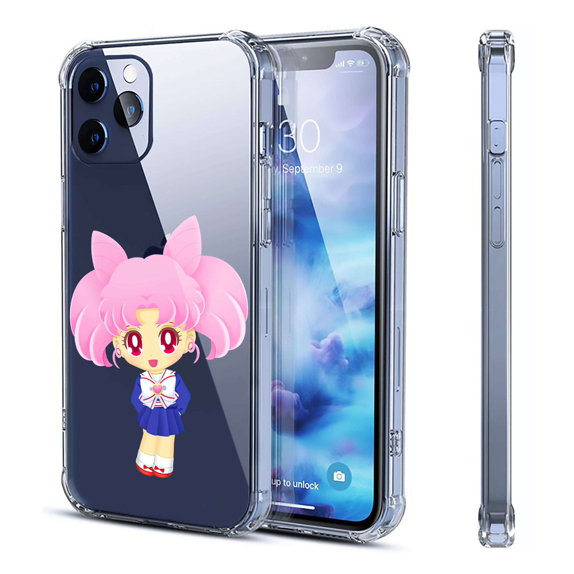 （画像用） 美少女戦士セーラームーン ちびうさ Sailor Moon Chibiusa Tsukino Usagi Small Lady Serenity 【iPhone 12シリーズ対応】透明スマホケース（クリアソフトケース）